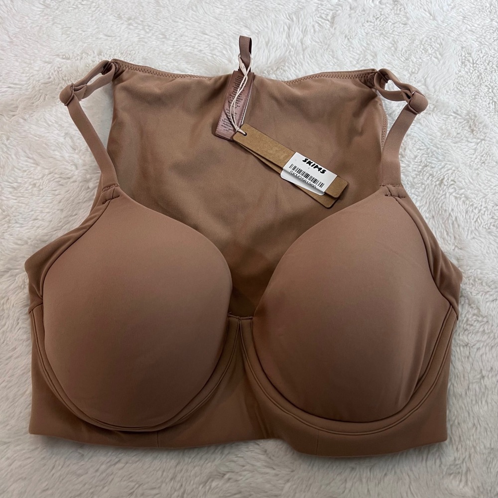 SKIMS Women's Fits Everybody Full Coverage Back Smoother Bra Sienna Size 32D NEW - Picture 4 of 10